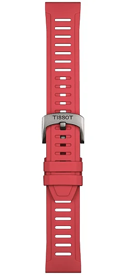 Paski i części Pasek Gumowy Tissot Czerwony 21mm T-Touch Connect Sport T852049243