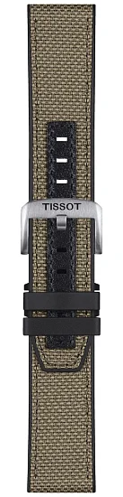 Paski i części Pasek Hybrydowy Tissot Czarny 23mm T-Touch Connect T604047746