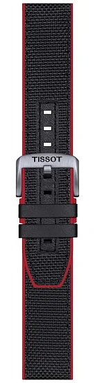 Paski i części Pasek Hybrydowy Tissot Czarno-czerwony 22mm Supersport T604046369