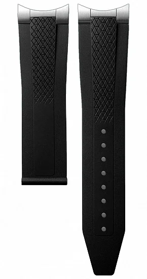 Paski i części Pasek Gumowy Longines Czarny 19mm Conquest 38mm L682172904