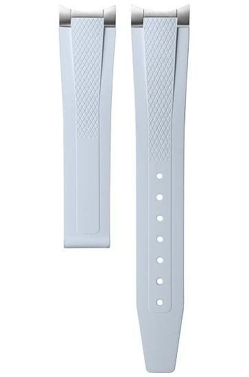 Paski i części Pasek Gumowy Longines Jasnoniebieski 17mm Conquest Lady L682170796
