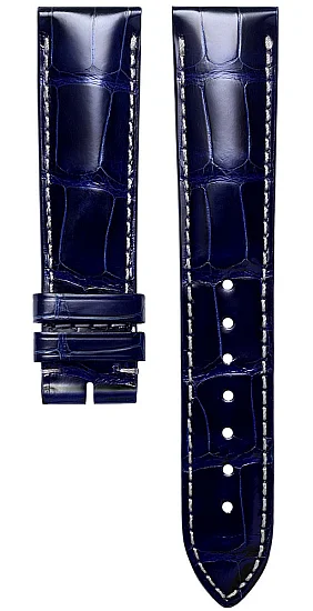 Paski i części Pasek Skórzany Longines Aligator Granatowy 22mm Clous De Paris L682118123