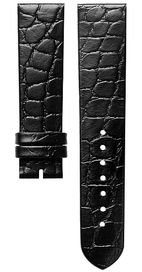 Paski i części Pasek Skórzany Longines Czarny 20mm La Grande Classique Krokodyl L682126188