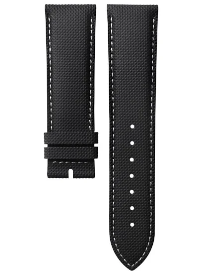 Paski i części Pasek Skórzany Longines Czarny 22mm Legend Diver L682150802