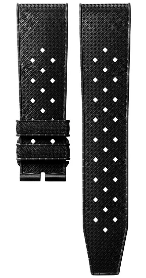Paski i części Pasek Gumowy Longines Czarny 22mm Legend Diver 42 L682155319