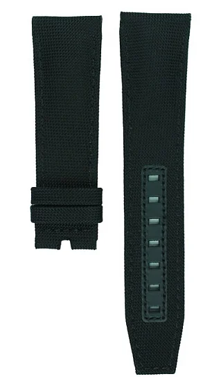 Paski i części Pasek Materiałowy Longines Czarny 22mm Ultra-Chron L682171681