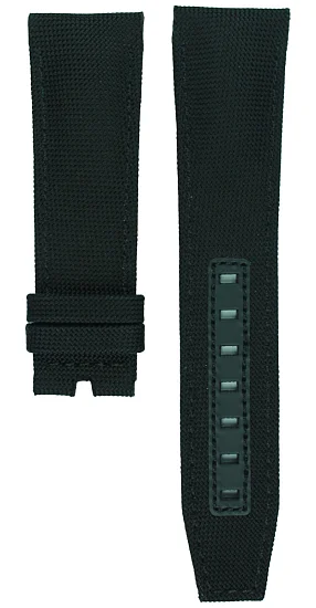 Paski i części Pasek Materiałowy Longines Czarny 22mm Ultra-Chron L682171681