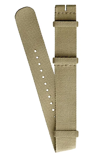 Paski i części Pasek Materiałowy Longines NATO Beżowy 21mm Spirit Flyback 39/42 L682169868