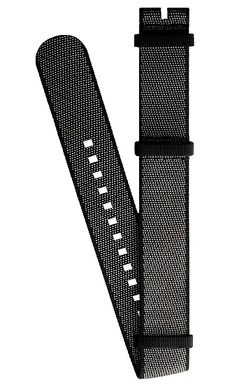 Paski i części Pasek Materiałowy Longines NATO Czarny 21mm Spirit Flyback 39/42 L682169449