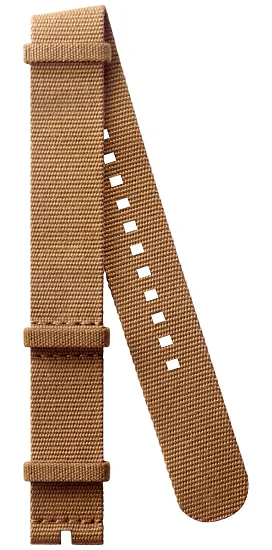 Paski i części Pasek Materiałowy Longines NATO Jasnobrązowy 21mm Spirit Zulu Time 39 L682169709