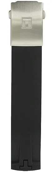 Paski i części Pasek Gumowy Tissot Czarny 20mm z Zapięciem Motylkowym PRS 330 T603028501