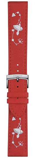 Paski i części Pasek Materiałowy Tissot Czerwony 21mm Everytime T604044061