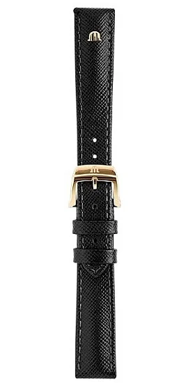 Paski i części Pasek Maurice Lacroix Eliros 16mm Skórzany Czarny EL1094 ML740-005005