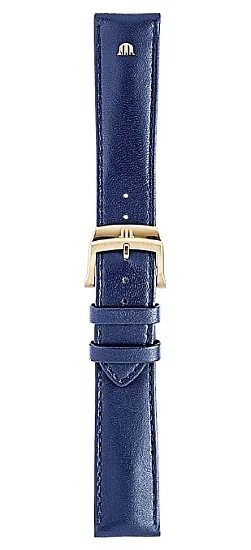 Paski i części Pasek Maurice Lacroix Eliros 20mm Skórzany Granatowy EL1098, EL1118, EL1108 ML740-005013