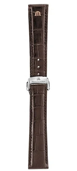 Paski i części Pasek Maurice Lacroix Masterpiece 21mm Skórzany Brązowy MP6118 ML800-005055