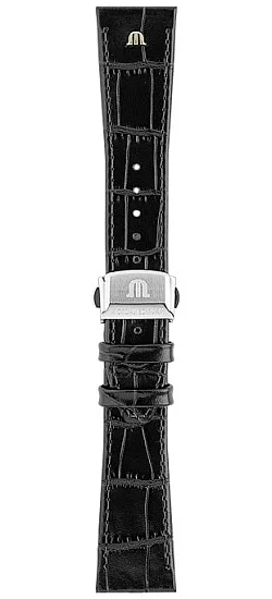 Paski i części Pasek Maurice Lacroix Pontos 21mm Skórzany Czarny PT6388 ML800-005006