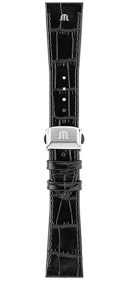 Paski i części Pasek Maurice Lacroix Pontos 21mm Skórzany Czarny PT6388 ML800-005005