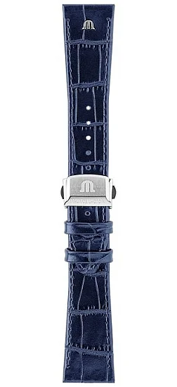 Paski i części Pasek Maurice Lacroix Pontos 21mm Skórzany Granatowy PT6388 ML800-005065