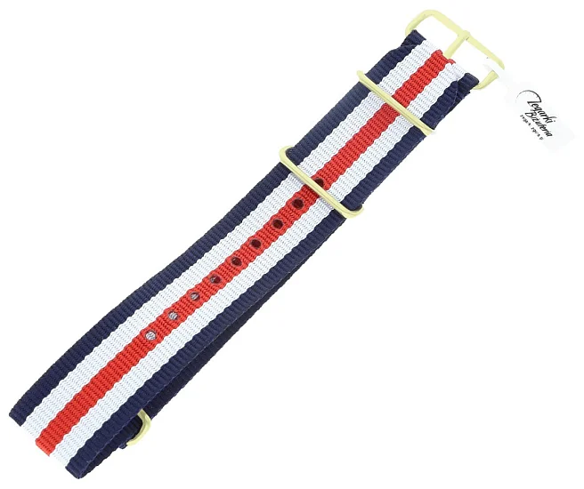 Paski i części Pasek NATO Granatowo-Biało-Czerwony 18mm PASEK-NATO-GR-B-18