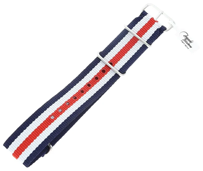 Paski i części Pasek NATO Granatowo-Biało-Czerwony 24mm PASEK-NATO-GR-B-24