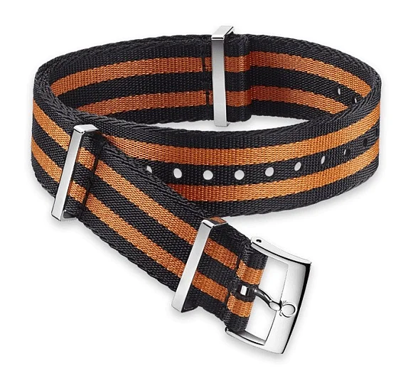 Paski i części Pasek Omega NATO Materiałowy 20mm Czarno-Pomarańczowy O031ZSZ002047