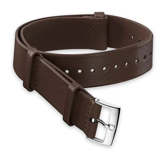 Paski i części Pasek Omega NATO Skórzany Brązowy 20mm O031CUZ010751