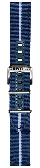 Paski i części Pasek Hybrydowy Certina Granatowy 22mm DS PH2000M C604025042