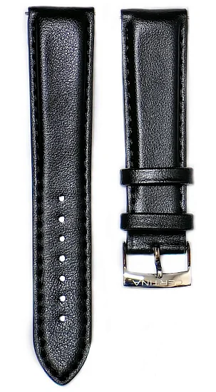 Paski i części Pasek Skórzany Certina Czarny 20mm DS-2 C604023363