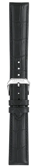 Paski i części Pasek Skórzany Certina Czarny 20mm DS-8 Gent DS Caimano C600021033