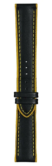 Paski i części Pasek Skórzany Certina Czarno-żółty 20mm DS Podium C610020868