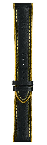 Paski i części Pasek Skórzany Certina Czarno-żółty XL 20mm DS Podium C610020865