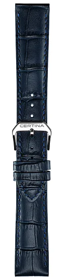 Paski i części Pasek Skórzany Certina Granatowy 20mm z Zapięciem Motylkowym DS-8 C600024693