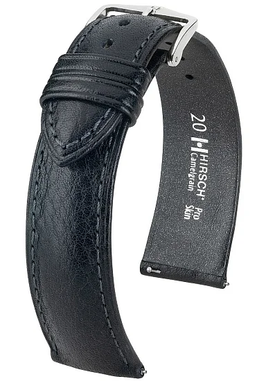 Paski i części Pasek Skórzany Hirsch Camelgrain XL Czarny 01009250