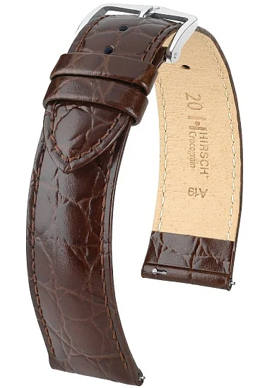Paski i części Pasek Skórzany Hirsch Crocograin L Brązowy 12322810