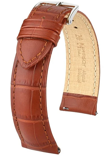 Paski i części Pasek Skórzany Hirsch Duke XL Złotobrązowy 01028270