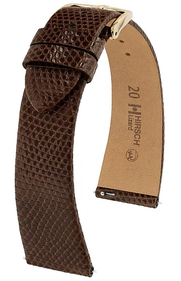 Paski i części Pasek Skórzany Hirsch Lizard L Brązowy 01766010