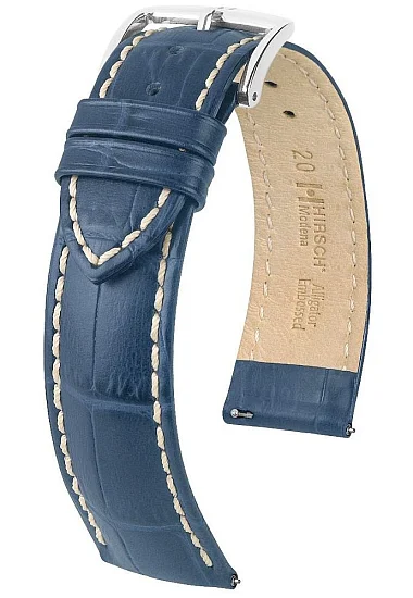 Paski i części Pasek Skórzany Hirsch Modena L Granatowy 10302880