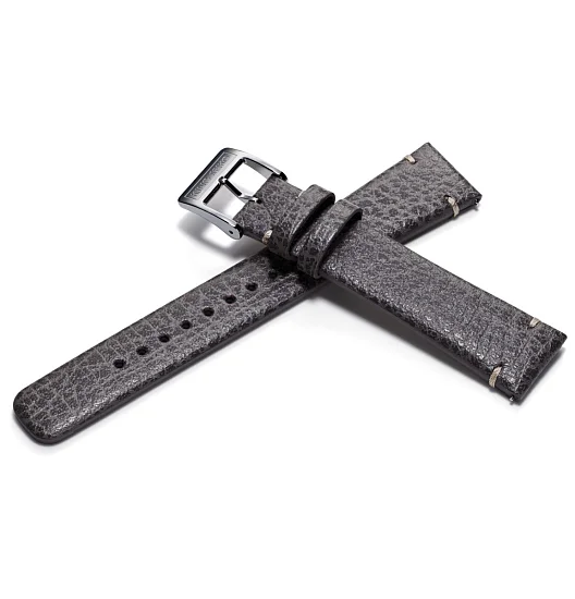 Paski i części Pasek Skórzany King Seiko Szary 19mm XSL00119J