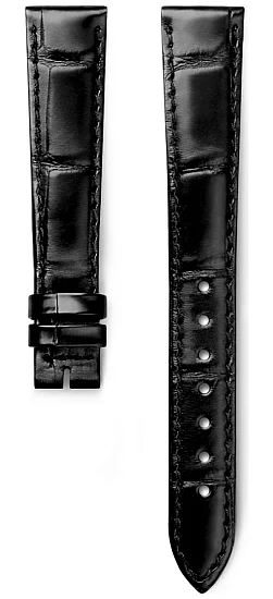 Paski i części Pasek Skórzany Longines Aligator Czarny 15mm DolceVita Lady 205 L682162709