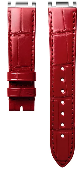 Paski i części Pasek Skórzany Longines Aligator Czerwony XL 18mm PrimaLuna L682173173
