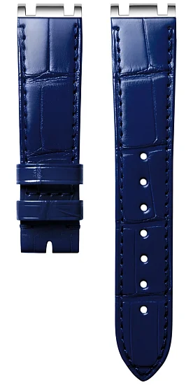 Paski i części Pasek Skórzany Longines Aligator Granatowy 18mm PrimaLuna L682172889