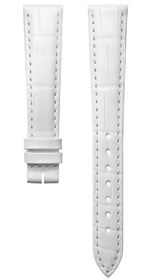 Paski i części Pasek Skórzany Longines Biały XL 15mm DolceVita L682167641