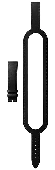 Paski i części Pasek Skórzany Longines Czarny XL 16mm Mini DolceVita L682171611