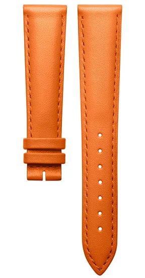Paski i części Pasek Skórzany Longines Pomarańczowy 17mm DolceVita L682159501