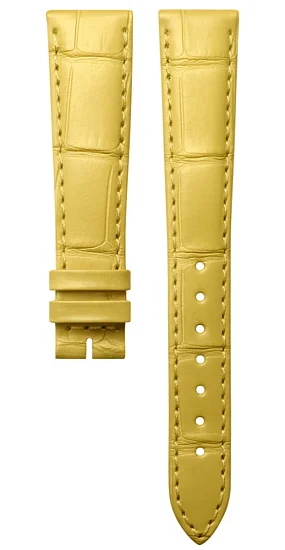 Paski i części Pasek Skórzany Longines Żółty 17mm DolceVita L682165553