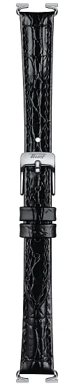 Paski i części Pasek Skórzany Tissot Czarny 12mm Porto T600046128
