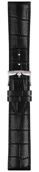 Paski i części Pasek Skórzany Tissot Aligator Czarny 22mm Chrono L T600041653