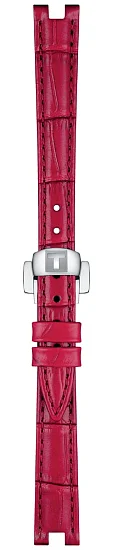 Paski i części Pasek Skórzany Tissot Różowy 12mm z Zapięciem Motylkowym Bellissima T600048446