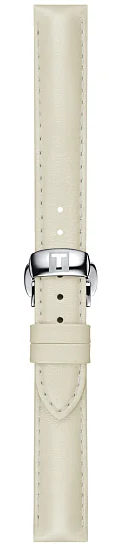 Paski i części Pasek Skórzany Tissot Biały 15mm T-My Lady z Zapięciem Motylkowym T600046064