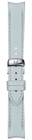 Paski i części Pasek Skórzany Tissot Błękitny 18mm Couturier Lady z Zapięciem Motylkowym T600042653